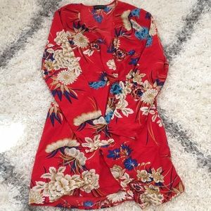 This is a form fitting , cleavage showing dress.